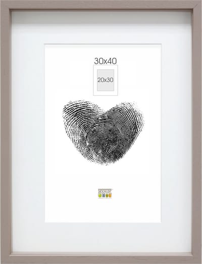 Deknudt Frames Fotolijst - taupe met passe-partout - 20x30 / 30x40 cm