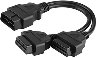OBD2 16-Pin Y-Splitter Kabel voor Diagnosetools - 31 cm Verlengkabel