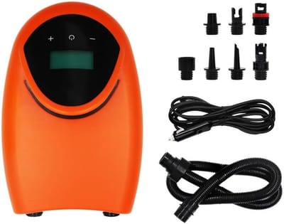Elektrische Luchtpomp - Opblaasbare Pomp - Paddle Board Opblazen - Automatische Uitschakeling - 20 PSI - Oranje