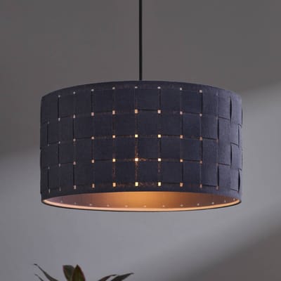 OSRAM hanglamp Decor Felt Weaving grijs van vilt & metaal, E27, 380 mm diameter, warme lichteffecten dankzij geweven lampenkap, duurzaam dankzij vervangbare lichtbron, eenvoudig te installeren