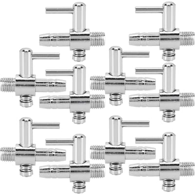 10 STUKS Roestvrij Staal Aquarium Zuurstofpomp Luchtvolume Flow Regelklep Terugslagklep Enkel Open met Schroefdraad Vis Tank