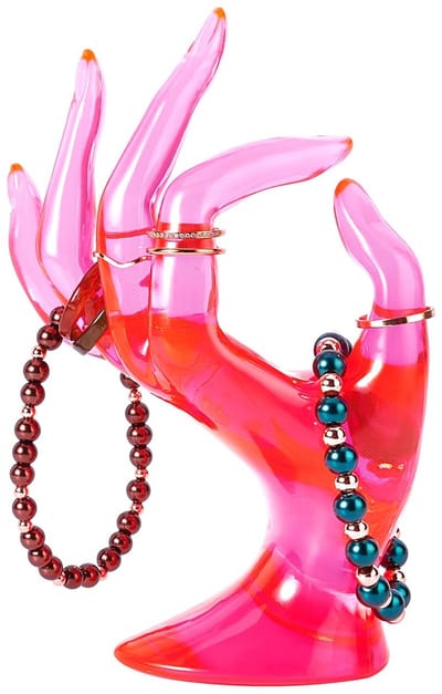 Store_8 - Ringhouder - Hand Bracelet - Elegant Design - Roze - Sieraden Organizer - Perfect voor Huwelijksringen - Table Top Model