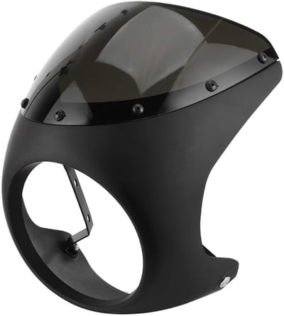 Motorfiets Kuip - Windscherm Deflector - Comfortabel Rijden - Universele Pasvorm - 7 Inch - Matzwart