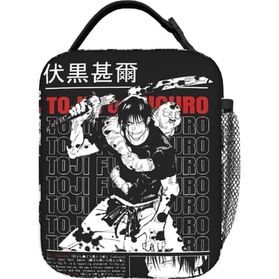 Toji Anime Geïsoleerde Lunchtas Draagbare Jujutsu Kaisen Anime Maaltijdcontainer Koeltas Lunchbox Tote Werk Buiten One Size