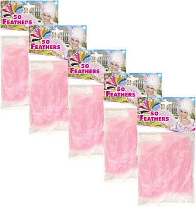 Widmann Sierveren - 250x - lichtroze - 17 cm - knutselveertjes - DIY/decoratie/hobbymateriaal