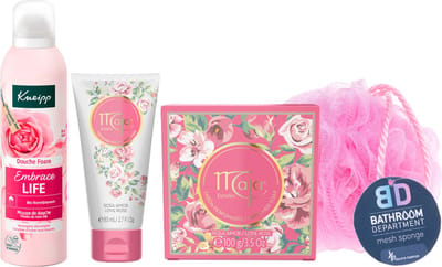 Kneipp Cadeauset Embrace Life & Maja Rose Love - Maja Love Rose Soap 100g - Kneipp Douchefoam 200ml Embrace Life - Maja Love Rose Handcreme 80ml