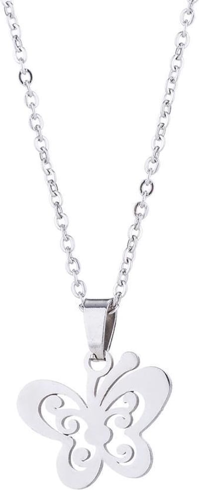 24/7 Jewelry Collection Vlinder Ketting - Zilverkleurig