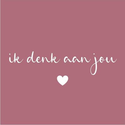 Luxe Bloemenkaartjes - Wenskaarten - Cadeaukaart - Roze - Ik Denk Aan Jou - 7x7cm - 20 Stuks - Met Boorgaatje
