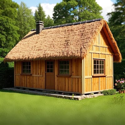 Synthetisch rieten dakrol - Kunstgras bedekking - Tuin decoratie - Weerbestendig ontwerp - 1 x 8 m - Natuurlijk