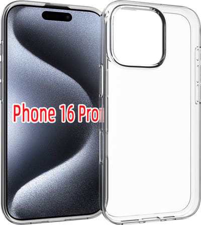 MobyDefend Hoesje - Geschikt voor iPhone 16 Pro - Transparante TPU Backcover - Volledig Doorzichtig