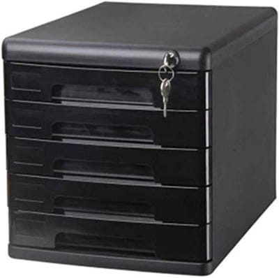 Archiefkast Kantoor - Dossierkast Bureau - Documenten Opbergen - Afsluitbaar - 361 x 271 x 26 cm - Zwart