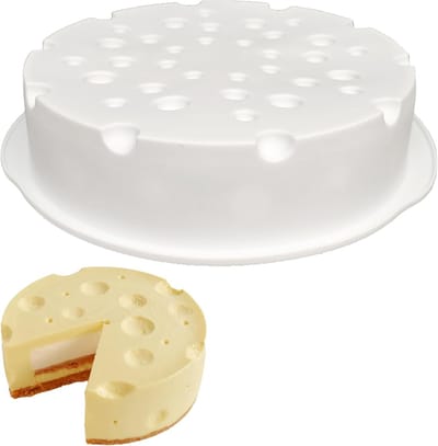 Ronde Siliconen Bakvorm voor Cheesecake, 20.3 cm, Perfect voor Taarten, Chocolade en Roomgebak