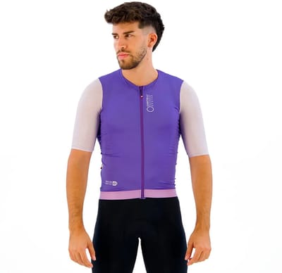 Castelli Corretto Korte Mouw Wielertrui Paars XL Man