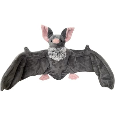 PP Katoen Schattige Grote Vleugel Vleermuis Ultrazacht Pluizig Halloween Knuffeldier Grijs Uitgespreide Vleugels Woondecoratie Ornament Cadeau Voor Kinderen