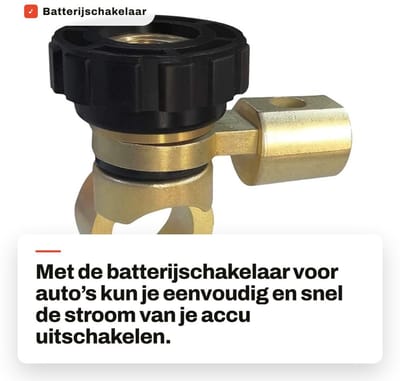 Dailygoods - Batterijschakelaar Auto - Uitschakelschakelaar - Eenvoudig te bedienen - Zwart - Master Isolator - Geschikt voor voertuigen - Handig in g...