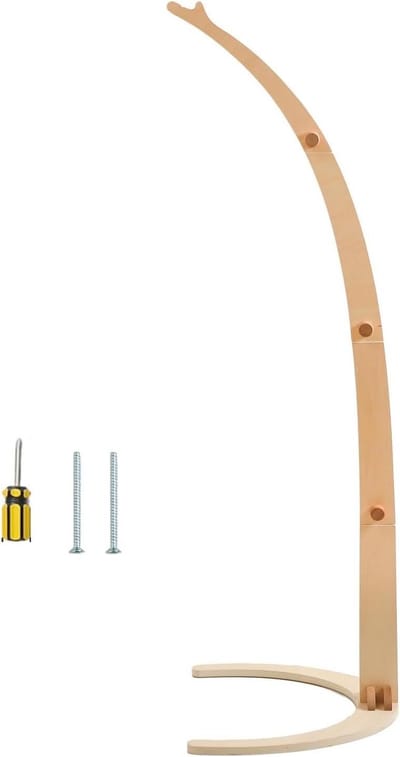 Houten Baby Mobiel Standaard - Baby Rammelaar Houder - Babykamer Decoratie - Stabiele Houten Constructie - 132 cm - Natuurlijk
