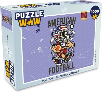 Puzzel Voetbal - Amerika - Vintage - Legpuzzel - Puzzel 1000 stukjes volwassenen