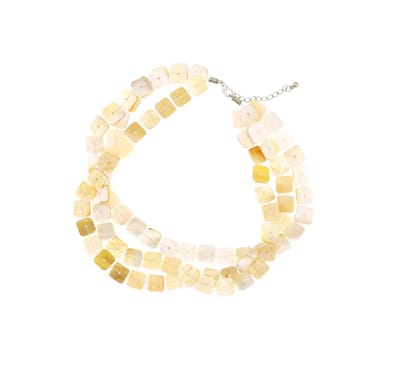 Behave® Dames Ketting Schelpen Crème Kleur 40 cm – Nikkelvrij Handgemaakt