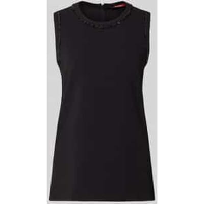 Regular fit blousetop met siersteentjes model 'MSTZAINO'