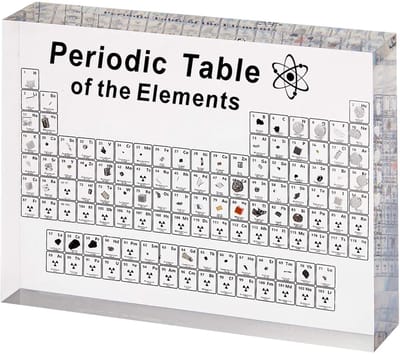 Dailygoods- Periodiek Systeem - Echte Elementen - Acryl Tabel - Educatief Speelgoed - Perfect Cadeau - Decoratie voor Klaslokaal