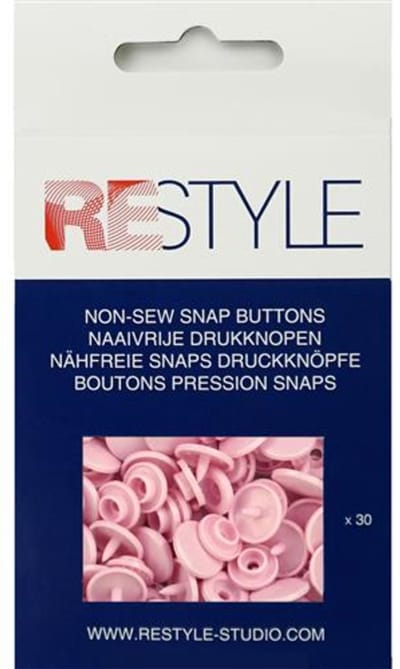 Naaivrije plastic drukknopen 12,4 mm, 30 stuks
