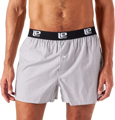 Amerikaanse boxershorts voor heren, set van 10, XL, lichtblauw/grijs