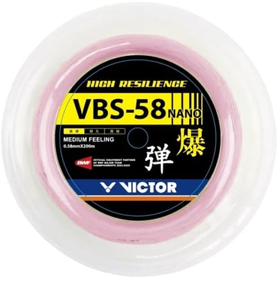 VICTOR VBS-58 Nano badmintonsnaar - coil 200m - pink