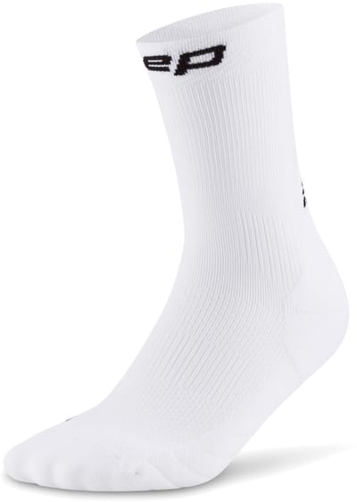 CEP Run Mid-Cut Compressie Sokken - Wit - Heren(42-45)