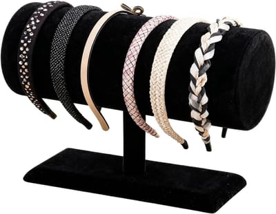 Hoofdband Organizer - Accessoire Houder - Sieraden Opbergen - Anti-slip Fluwelen Oppervlak - 20x20x9 cm - Zwart
