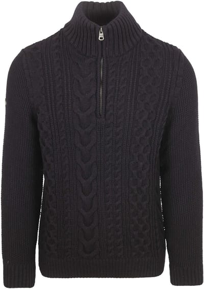 Superdry Half Zip Pullover Jacob Cable Navy - Maat 3XL - Heren - Schipperstrui