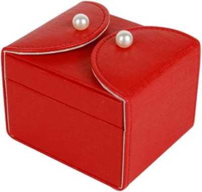 Sieradendoos Organizer - Juwelendoosje Koffer - Sieraden Opbergen - Twee Lagen - Compact Formaat - Rood