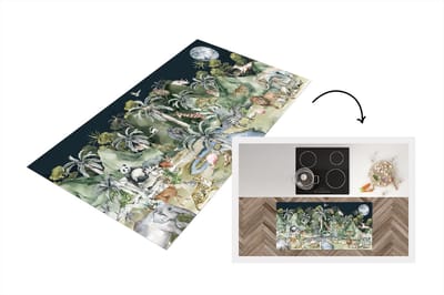Keukenloper - Loper keuken - Kinderen - Dieren -Leeuw - 120x60 cm - Keukenloper vinyl