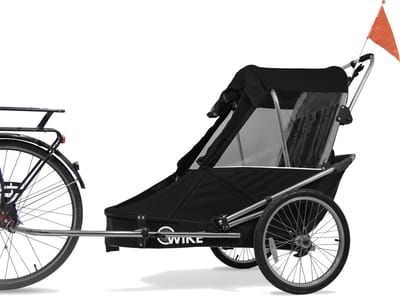 Wike Special Needs Trailer - Large Inclusief Wandel en Jogging Wiel - Black