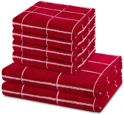 Ross Sonstiges 4 X handdoek 2 X douchehanddoek - in set 6 pack Sensual Skin Karo