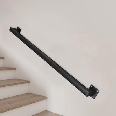 Trapleuning Smeedijzer - Veiligheidsgreep Bar - Veilig Lopen - Vochtbestendig Weerbestendig - 300cm - Zwart
