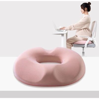 Coussin de siège de bureau en coton à mémoire de forme Coussin de décompression du coccyx postopératoire pour hommes et femmes pour les hémorroïdes 40x40cm