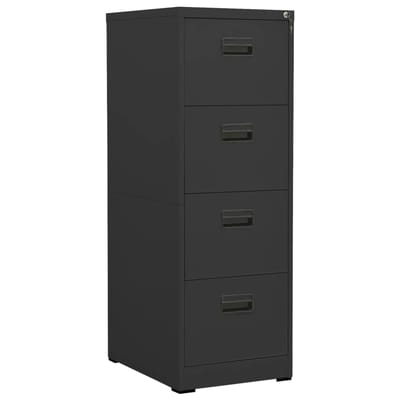 vidaXL - Archiefkast - 46x62x133 - cm - staal - antracietkleurig
