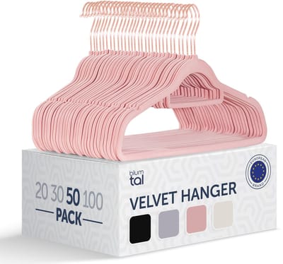 Blumtal - Kledinghangers - Velvet - Fluweel - Rose Gold - Roze - 50 stuks