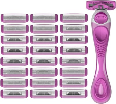 Scheermes Kit - Dames Scheermes - Glad Scheren - Flexibele Kop - 24 Navullingen - Wit