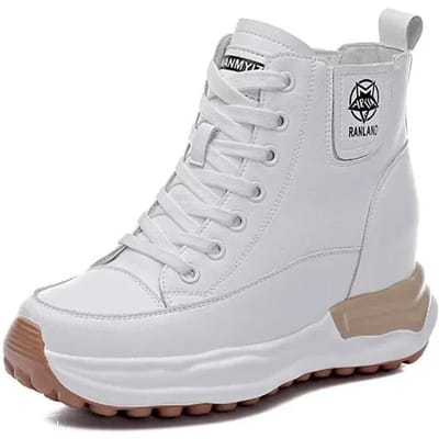7cm Echt Leer Dames Schoenen Platform Sneakers Lente Herfst Warme Bont Winterlaars Dames Gevechtslaarzen Enkellaarsjes Gratis Verzending 35