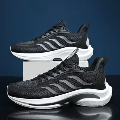 Herenschoenen Nieuwe Casual Schoenen Sneaker Hardloopschoenen Mesh Schoenen Heren Heren Mode Schoenen 44 black