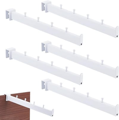 Dailygoods- Gridwall Haak 6-Pack - Waterfall Haak met 5 Ballen - Kledinghanger - Display voor Gridwand - Duurzaam IJzer - 322 x 28 x 35mm - Displayhaak