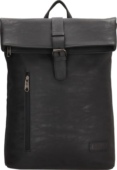 Enrico Benetti Rotterdam 66598 Laptop rugzak / businesstas rolltop rugzak 15" laptopvak - Zwart