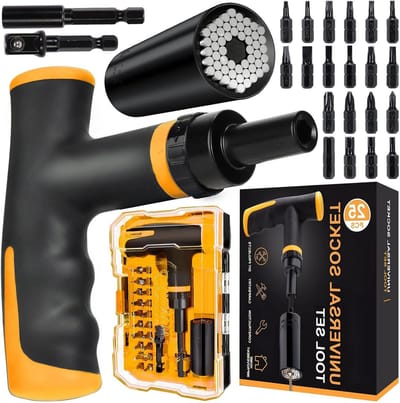 Universele Socket Set - Multifunctioneel Gereedschap - Reparatie en Klussen - Past Zich Aan Vorm Aan - 25 Delig