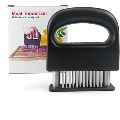 Vleesvermalser Stalen Naalden Vleesvermalser Steak Verzachter Hamer Klopper Keukenhulpmiddelen Kookgerei black