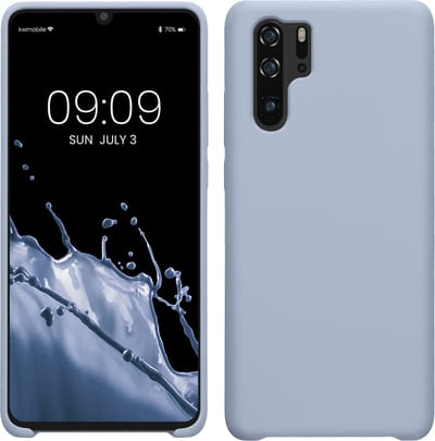 kwmobile telefoonhoesje geschikt voor Huawei P30 Pro - Hoesje met siliconen coating - Smartphone case in mat lichtblauw