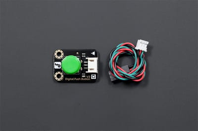 Gravity: Digital Push Button DFR0029 - Kleur Groen - Geschikt voor Arduino