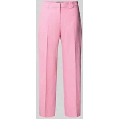 straight fit stoffen broek van linnenmix