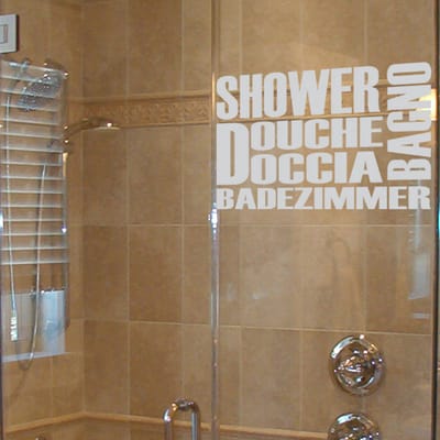 Privacy Raamfolie - MEERTALIGE DOUCHE - Zelfklevend privacyscherm voor doucheramen en -deuren - 55x80cm