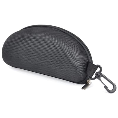 Dailygoods- Brillenkoker hardcase - Zwart - Bescherming voor zonnebril/leesbril - Afmetingen 17x7,5x5,5 cm - Karabijnhaak - Stevige grip - Brillenetui